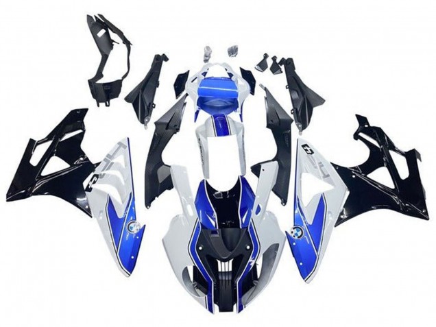 Lojas Carenagens Moto BMW S1000RR 2009-2014 - Branco Azul Preto Brilhante HP