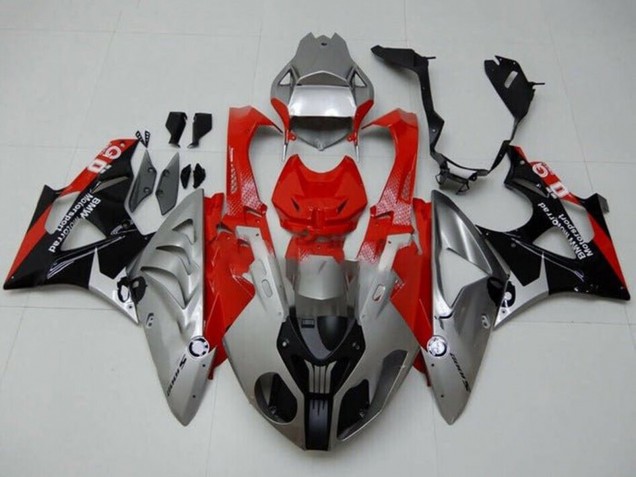 Lojas Carenagens Moto BMW S1000RR 2009-2014 - Prata Vermelho Preto