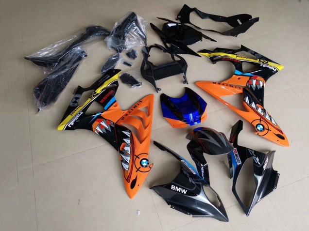 Lojas Carenagens Moto BMW S1000RR 2009-2014 - Amarelo Azul Laranja Preto Tubarão