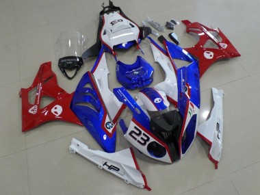 Lojas Carenagens Moto BMW S1000RR 2009-2014 - Branco Vermelho Azul HP