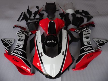 Lojas Carenagens Moto Yamaha YZF R1 2015-2019 - Branco Vermelho Preto Motul YSP