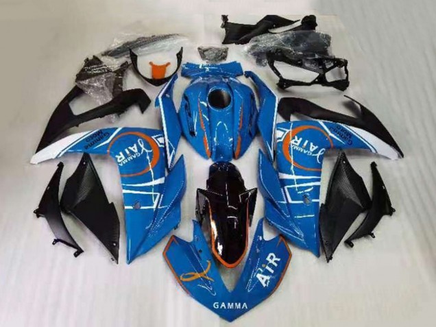 Lojas Carenagens Moto Yamaha YZF R3 2015-2018 - Azul Branco Preto Laranja