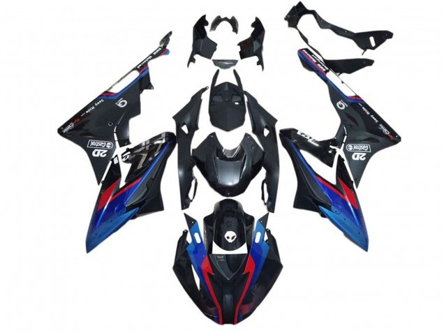 Lojas Carenagens Moto BMW S1000RR 2015-2016 - Azul Vermelho Preto Fosco