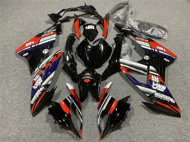 Lojas Carenagens Moto BMW S1000RR 2015-2016 - Branco Vermelho Azul Preto Brilhante Listra