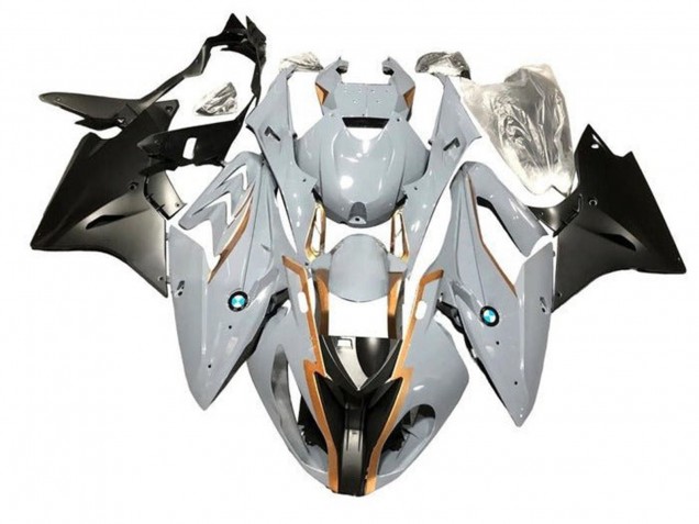Lojas Carenagens Moto BMW S1000RR 2015-2016 - Nardo Cinzento Ouro Preto Fosco