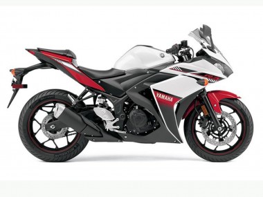 Lojas Carenagens Moto Yamaha YZF R3 2015-2018 - Branco Vermelho Preto