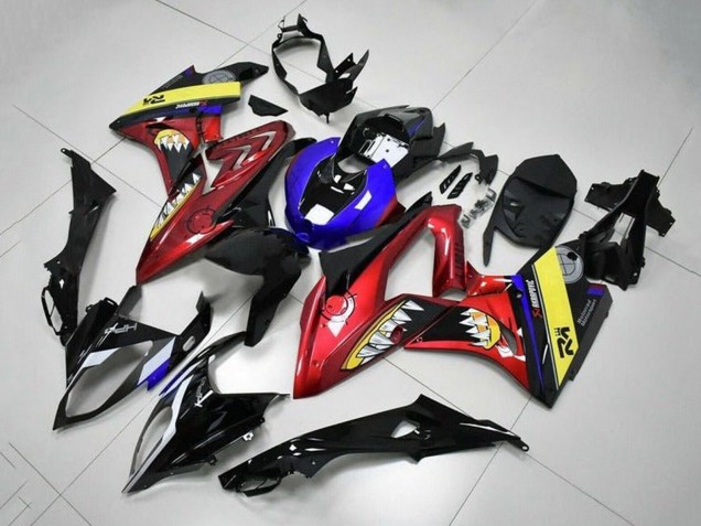 Lojas Carenagens Moto BMW S1000RR 2017-2018 - Amarelo Azul Vermelho Preto Tubarão