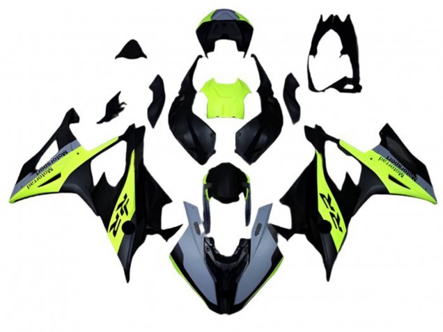 Lojas Carenagens Moto BMW S1000RR 2019-2022 - Preto Fosco Cinzento Amarelo Néon
