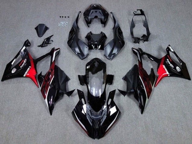 Lojas Carenagens Moto BMW S1000RR 2019-2022 - Preto Vermelho Escuro