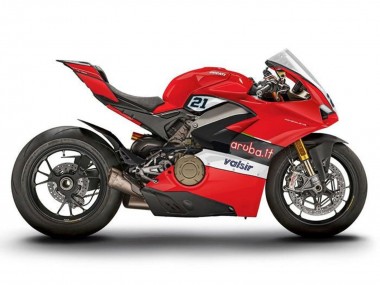 Lojas Carenagens Moto Ducati Panigale V4 V4S 2018-2019 - Vermelho Preto Branco Valsir