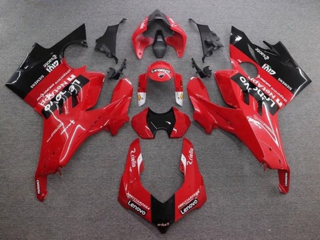 Lojas Carenagens Moto Ducati Panigale V4 V4S 2020-2021 - Vermelho Preto Brilhante Lenovo