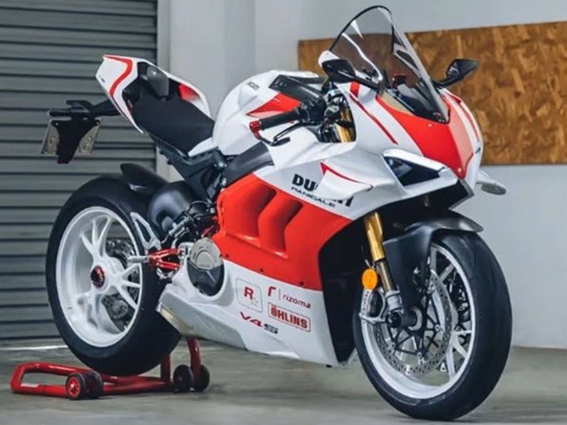 Lojas Carenagens Moto Ducati Panigale V4 V4S 2020-2021 - Branco Vermelho