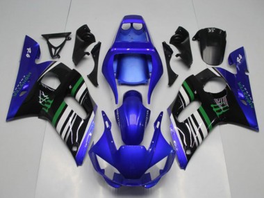Lojas Carenagens Moto Yamaha YZF R6 1998-2002 - Azul Branco Verde Preto Monstro