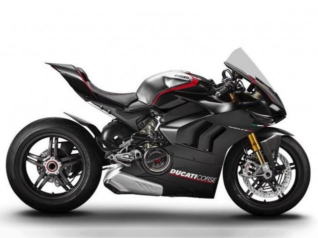 Lojas Carenagens Moto Ducati Panigale V4 V4S 2020-2021 - Prata Vermelho Preto Brilhante Corse