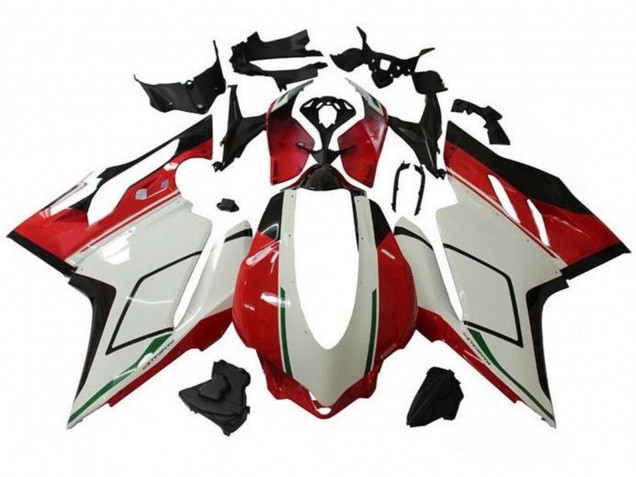 Lojas Carenagens Moto Ducati 959/1299 2015-2020 - Branco Vermelho Verde Preto Brilhante