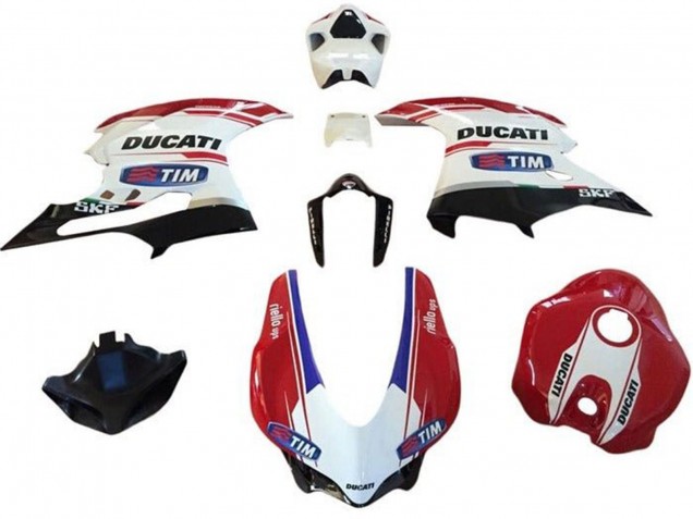 Lojas Carenagens Moto Ducati 959/1299 2015-2020 - Branco Vermelho Azul Preto Brilhante Tim