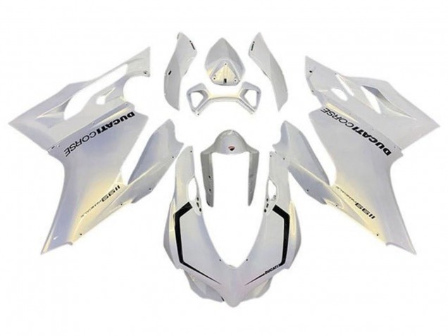 Lojas Carenagens Moto Ducati Panigale 1199 2011-2014 - Branco Pérola Corse
