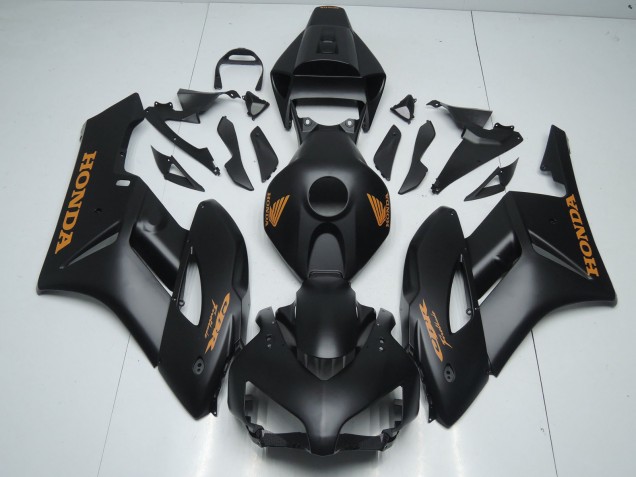 Lojas Carenagens Moto Honda CBR1000RR 2004-2005 - Preto Fosco Laranja Decalques