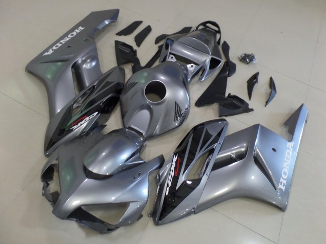 Lojas Carenagens Moto Honda CBR1000RR 2004-2005 - Prata Preto Brilhante Listra