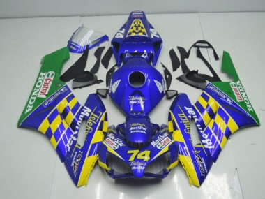 Lojas Carenagens Moto Honda CBR1000RR 2004-2005 - Azul Amarelo Verde MoviStar