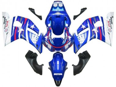 Lojas Carenagens Moto Yamaha YZF R6 1998-2002 - Branco Azul Vermelho Fiat Motul