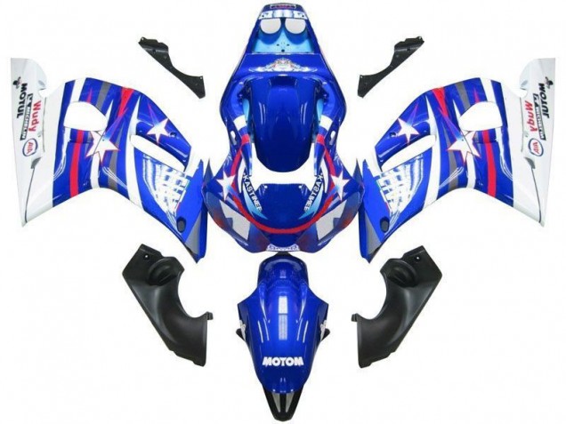 Lojas Carenagens Moto Yamaha YZF R6 1998-2002 - Branco Azul Vermelho Fiat Motul