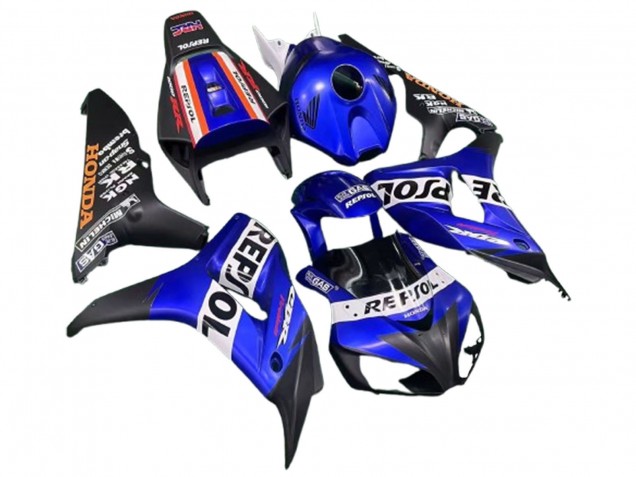 Lojas Carenagens Moto Honda CBR1000RR 2006-2007 - Azul Branco Vermelho Preto Fosco Repsol
