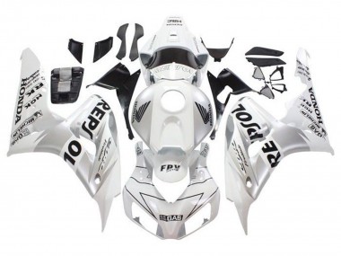 Lojas Carenagens Moto Honda CBR1000RR 2006-2007 - Branco Prata Preto Repsol