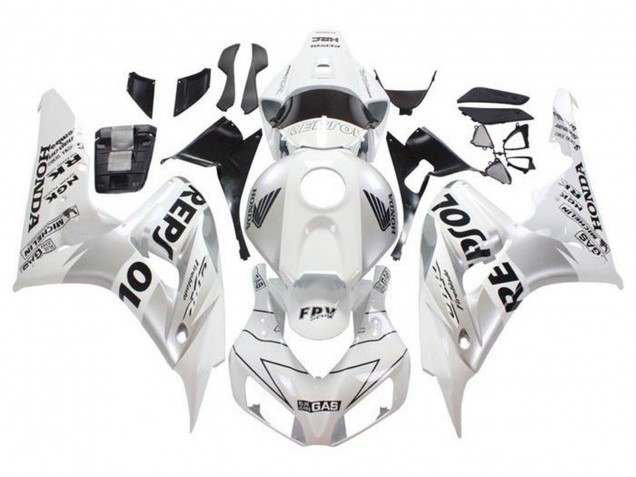 Lojas Carenagens Moto Honda CBR1000RR 2006-2007 - Branco Prata Preto Repsol