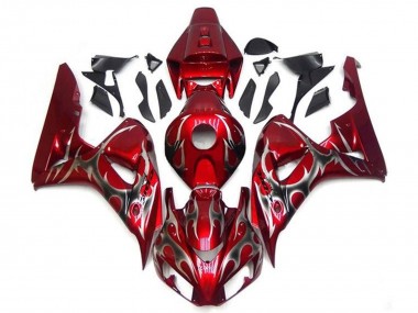 Lojas Carenagens Moto Honda CBR1000RR 2006-2007 - Vermelho Prata Tribal