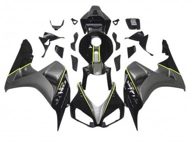 Lojas Carenagens Moto Honda CBR1000RR 2006-2007 - Cinzento Preto Brilhante Amarelo Listra