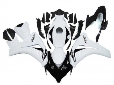 Lojas Carenagens Moto Honda CBR1000RR 2008-2011 - Branco Preto Brilhante