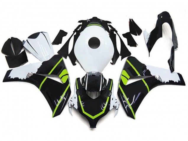 Lojas Carenagens Moto Honda CBR1000RR 2008-2011 - Branco Verde Preto Brilhante