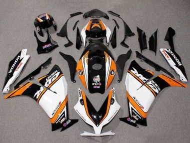 Lojas Carenagens Moto Honda CBR1000RR 2012-2016 - Branco Laranja Preto Brilhante