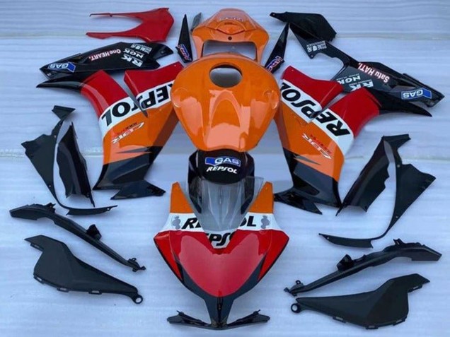 Lojas Carenagem Moto Honda CBR1000RR 2012-2016 - Laranja Branco Vermelho Preto Brilhante Repsol