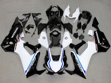 Lojas Carenagens Moto Honda CBR1000RR 2017-2023 - Branco Azul Preto Brilhante Listra