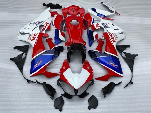 Lojas Carenagens Moto Honda CBR1000RR 2017-2024 - Branco Vermelho Azul HRC