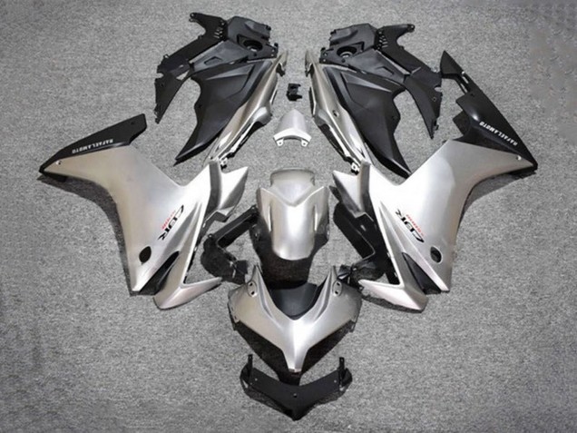 Lojas Carenagens Moto Honda CBR500R 2013-2015 - Prata Preto Fosco