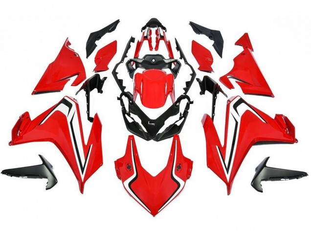 Lojas Kits Carenagem Moto Honda CBR500R 2019-2021 - Vermelho Branco Preto
