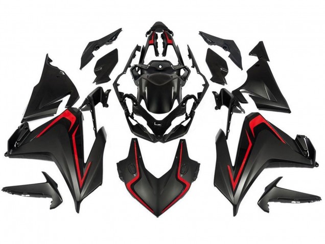 Lojas Carenagens Moto Honda CBR500R 2019-2021 - Preto Fosco Vermelho