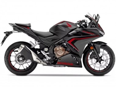 Lojas Carenagens Moto Honda CBR500R 2019-2021 - Preto Fosco Vermelho Preto