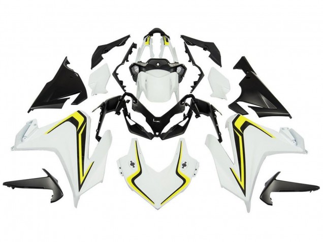 Lojas Carenagens Moto Honda CBR500R 2019-2021 - Branco Amarelo Preto