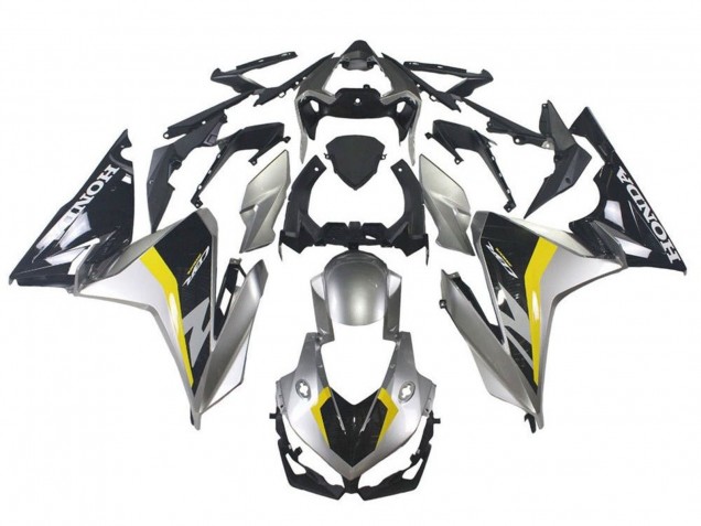 Lojas Carenagem Moto Honda CBR500R 2019-2021 - Prata Preto Brilhante Amarelo
