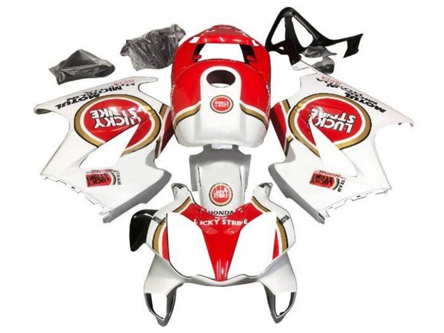 Lojas Carenagens Moto Honda VFR 800 2002-2013 - Branco Vermelho Lucky Strike