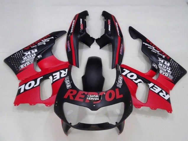 Lojas Carenagens Moto Honda CBR900RR 893 1994-1995 - Vermelho Preto Fosco Branco Repsol