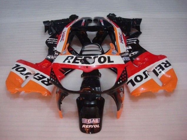 Lojas Carenagens Moto Honda CBR900RR 893 1994-1995 - Laranja Branco Vermelho Preto Brilhante Repsol