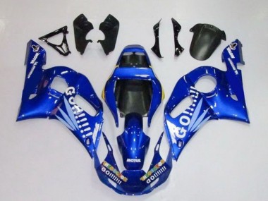 Lojas Carenagens Moto Yamaha YZF R6 1998-2002 - Azul Branco Go Motul