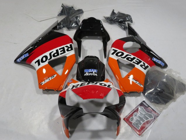 Lojas Carenagens Moto Honda CBR900RR 954 2002-2003 - Laranja Branco Vermelho Preto Brilhante Repsol