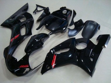 Lojas Carenagens Moto Yamaha YZF R6 1998-2002 - Preto Brilhante Vermelho Decal