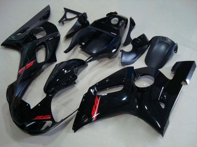 Lojas Carenagens Moto Yamaha YZF R6 1998-2002 - Preto Brilhante Vermelho Decal